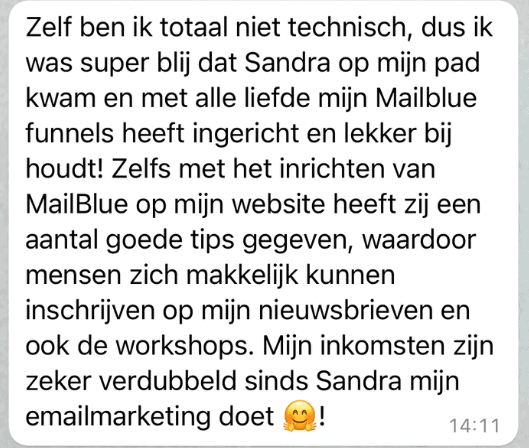 Resultaat van een klant